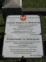 Cmentarz wojenny 188 Rychwałd. Tu pochowano 29 żołnierzy armii austro-węgierskiej, 22 żołnierzy armii rosyjskiej, 4 mogiły zbiorowe.
