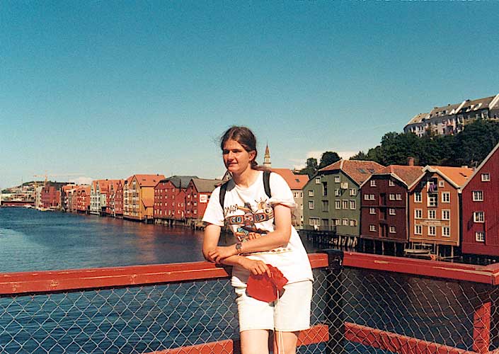 Na moście w Trondheim