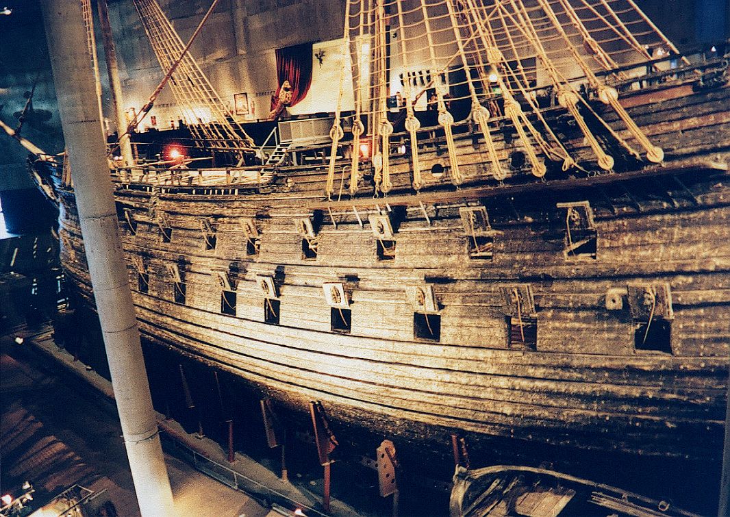 Odrestaurowany statek Vasa
