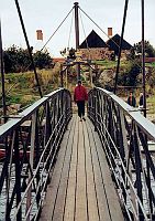 Obrotowy most łączący wyspy Christiansø i Frederiksø