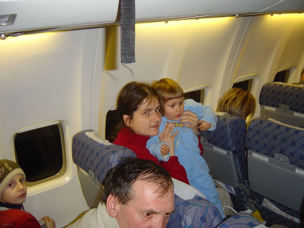 Marysia pierwszy raz leciała samolotem