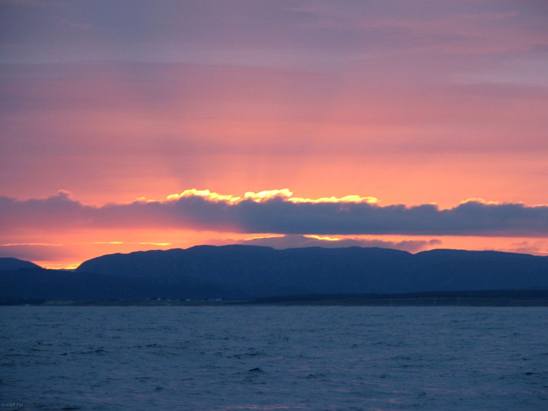 Ostatni zachód słońca widziany nad Norwegią