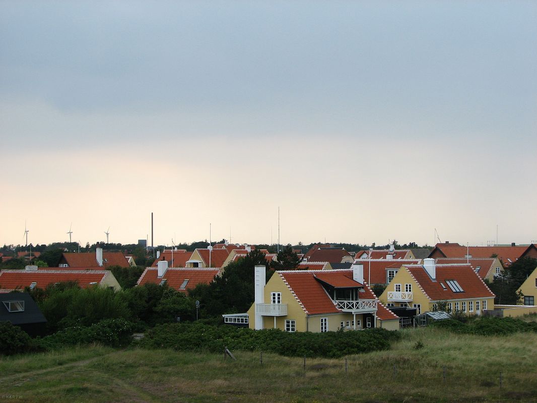 Charakterystyczne XIX wieczne domki w Skagen