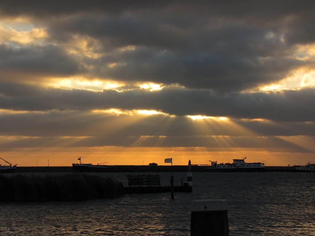 Zachód słońca nad IJsselmeer