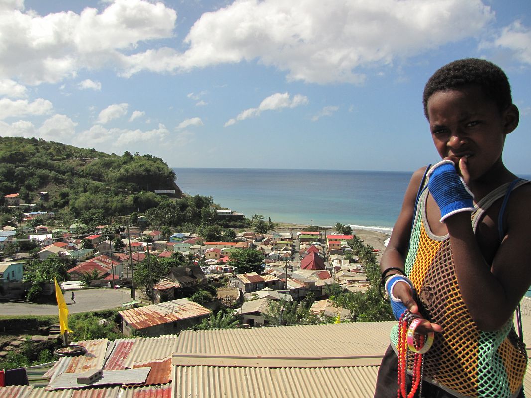 Widok na miasteczko Canaries, St. Lucia