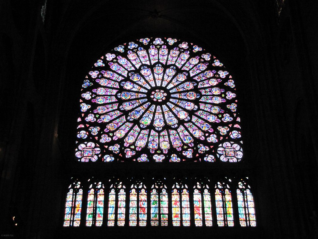Rozeta w Katedrze Notre-Dame, Paryż