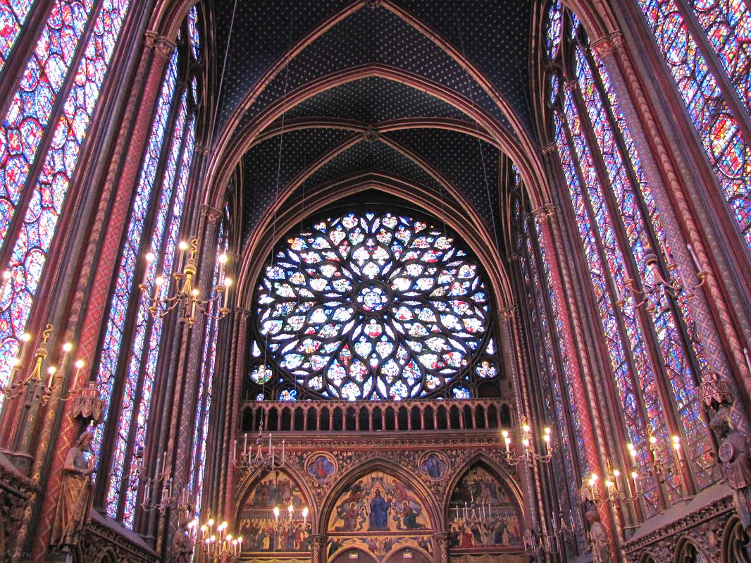 Sainte-Chapelle - wnętrze górnej kaplicy, Paryż