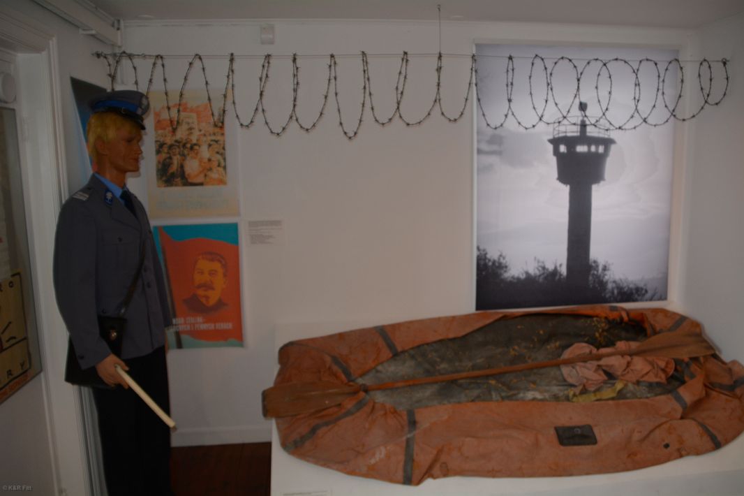 Sala poświęcona ucieczkom z PRL-u - Bornholms Museum, Rønne