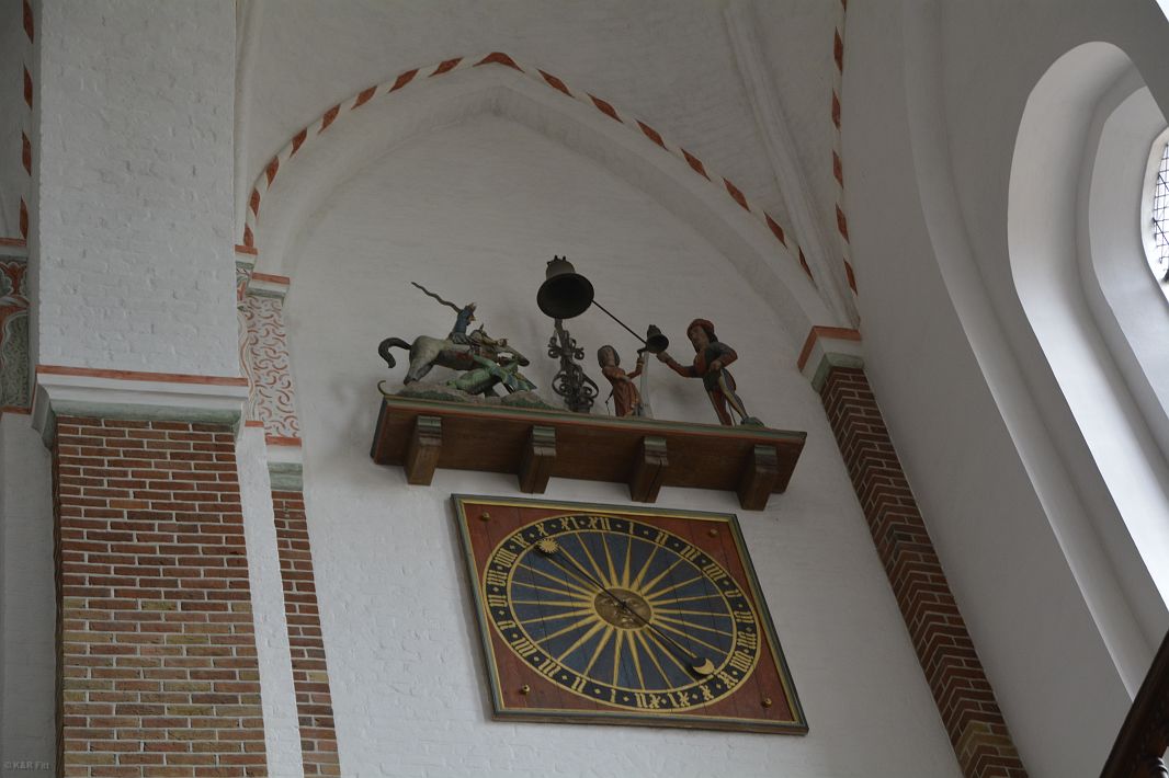 Mechaniczny zegar z końca XV w. przedstawiający walkę św. Jerzego ze smokiem