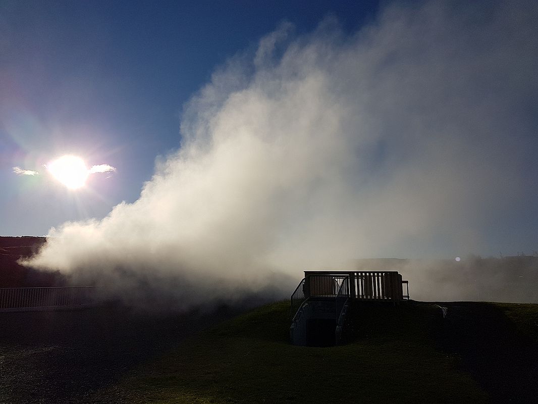 Jedno z największych islandzkich pól geotermalnych Deildartunguhver