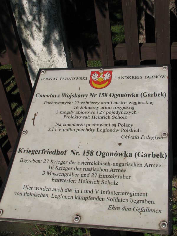Cmentarz wojenny 158 Ogonówka (Garbek)
