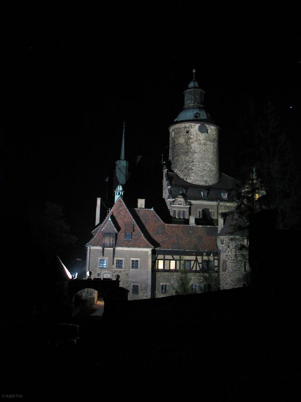 Zamek Czocha w nocy